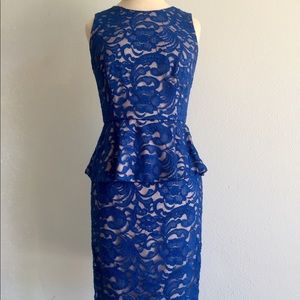 Royal Blue/Lace Peplum by Cache